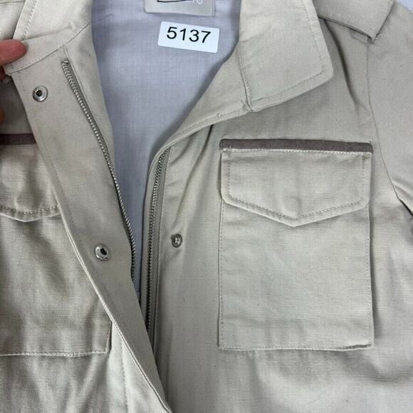 Soia and Kyo Jacket Womens XS Cream Military Field Utility Pockets - Picture 7 of 12